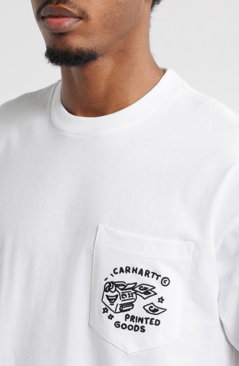 Carhartt Work In Progress Fragments Embroidered Pocket Organic Cotton T-Shirt, Alternate, color, 