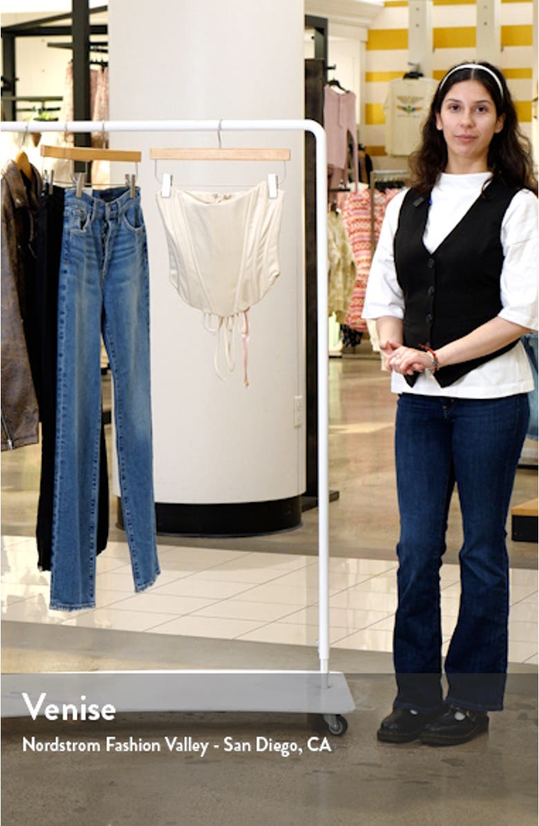 Genevieve Strapless Satin Corset Top, sales video thumbnail