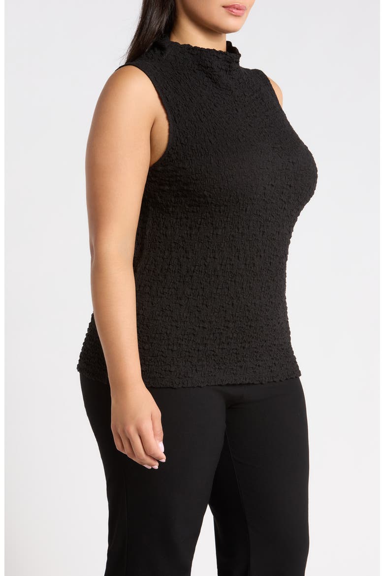 Textured Organic Cotton Blend Tank, Alternate, color, BLACK