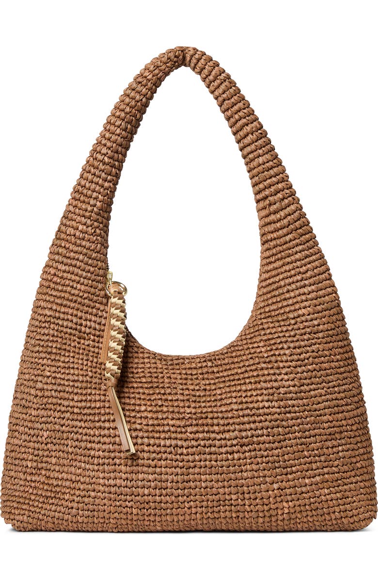 Loeffler Randall Willow Woven Raffia Hobo Bag, Main, color, Brown