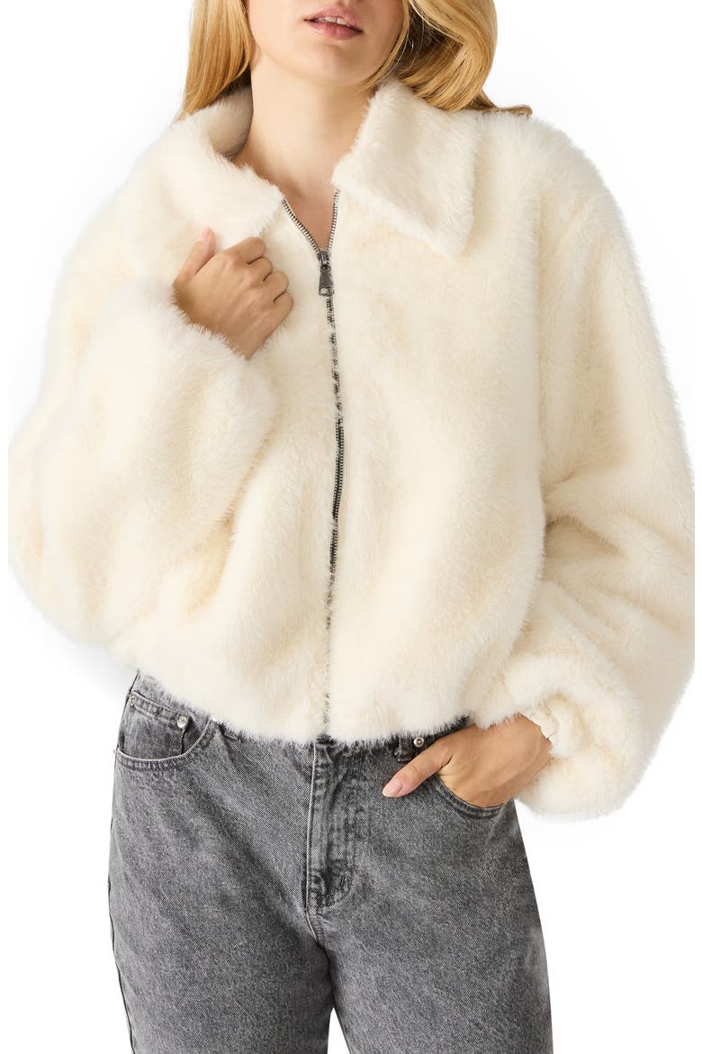Evanie Faux Fur Coat, Main, color, CREAM