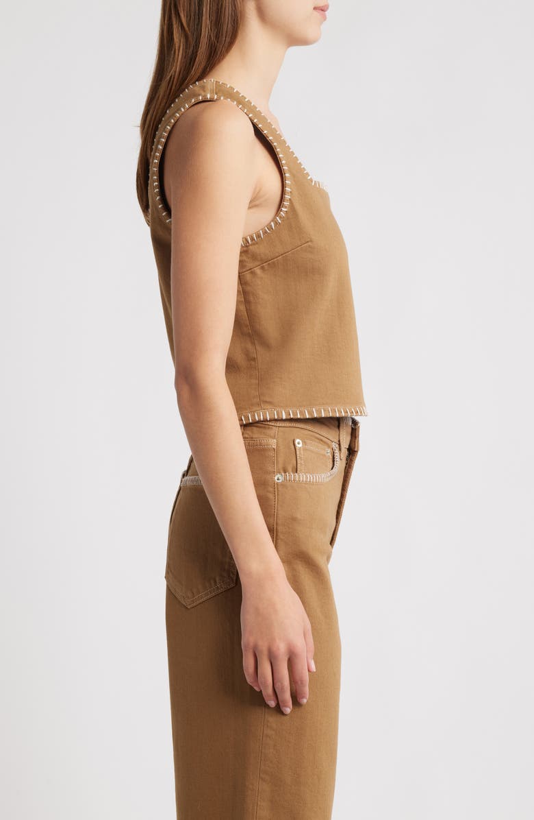 Rails Carbon Whipstitch Cotton Tank, Alternate, color, Safari Embroidered