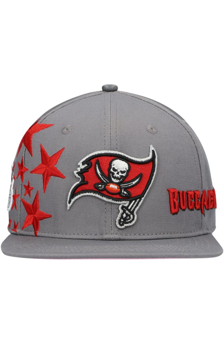 PRO STANDARD Men's Pro Standard Tampa Bay Buccaneers Pewter Stars Snapback Hat, Alternate, color, 