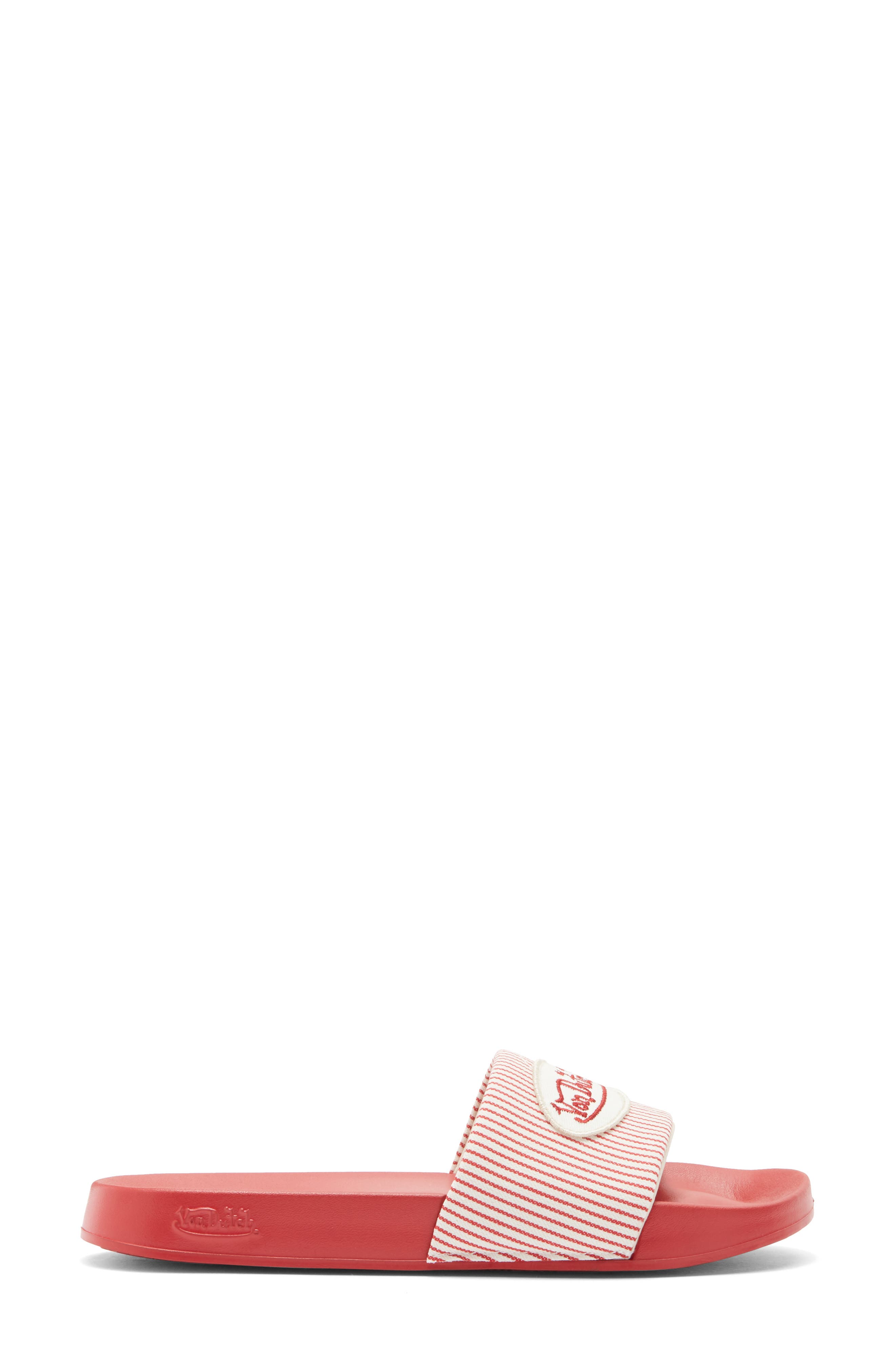 Von Dutch Turbo Slide Sandal, Alternate, color, Red/ White