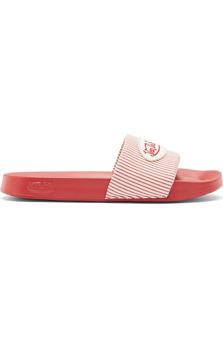Von Dutch Turbo Slide Sandal, Alternate, color, Red/ White