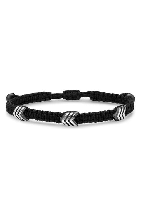 Men's Chevron Woven Station Bracelet