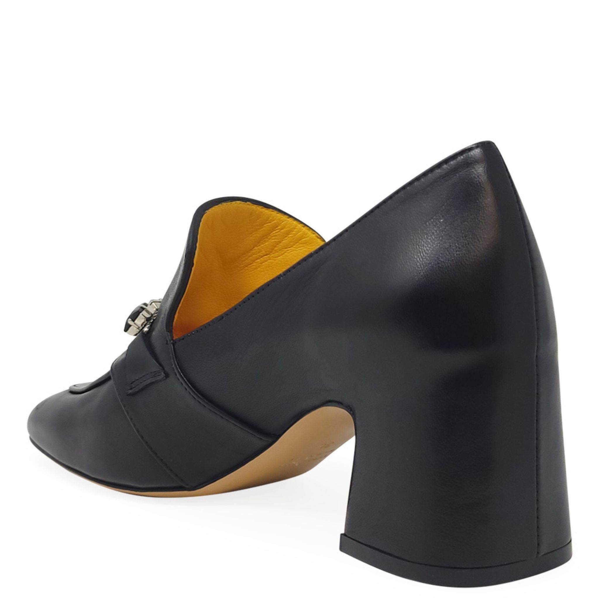 Madison Maison Heel Jewel loafer, Alternate, color, Black