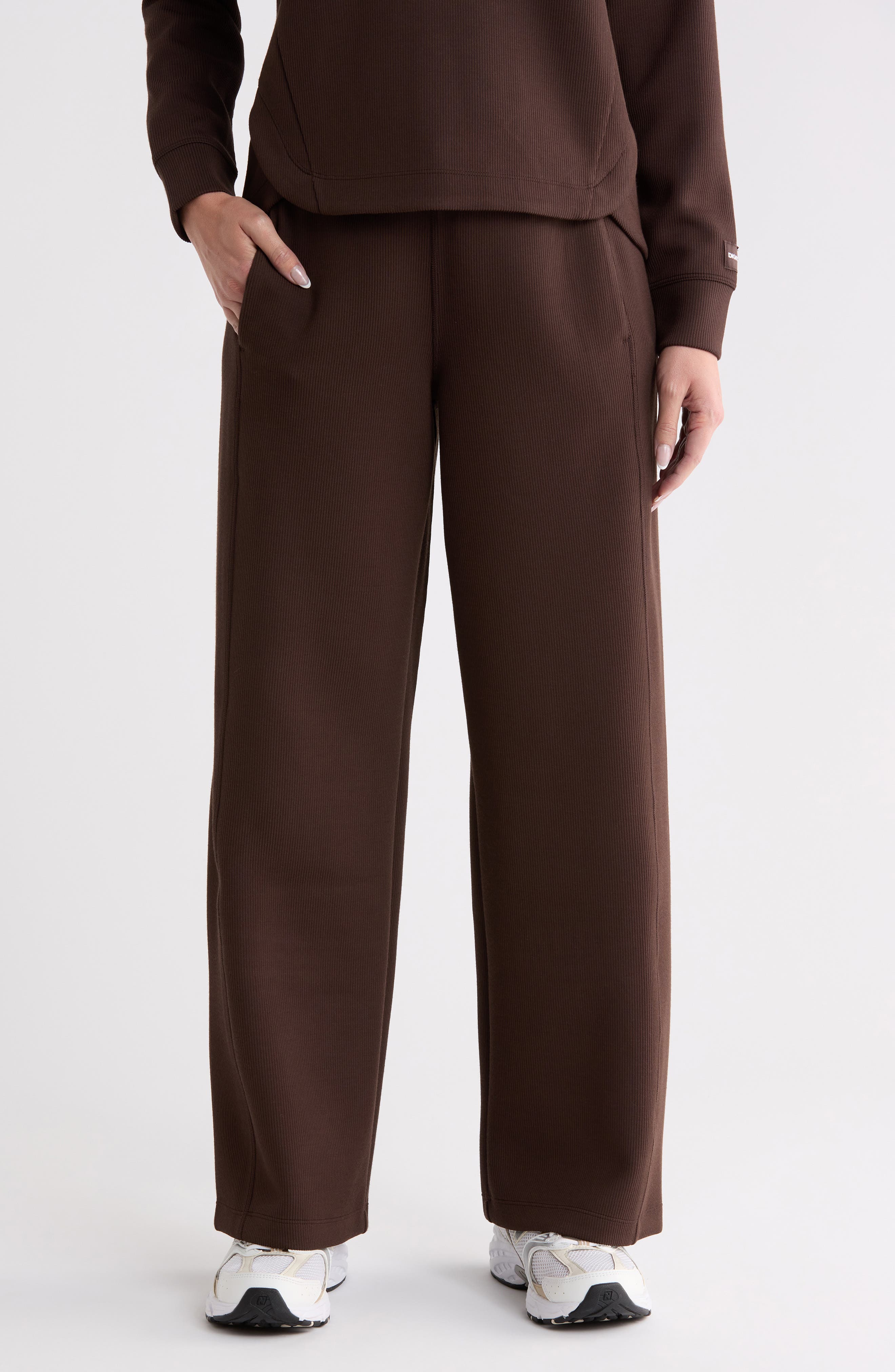 Highline Rib High Waist Wide Leg Pants