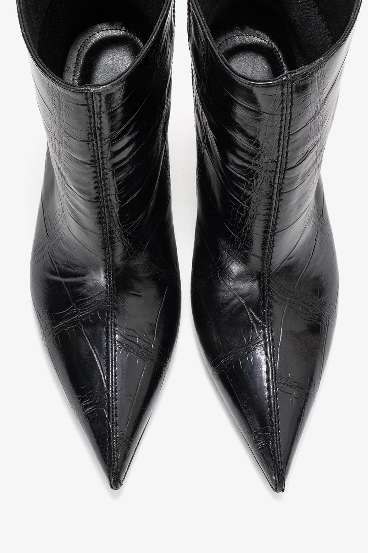 Prologue Shoes Brivelle Pointed Toe Boot, Alternate, color, Black Print Faux Leather