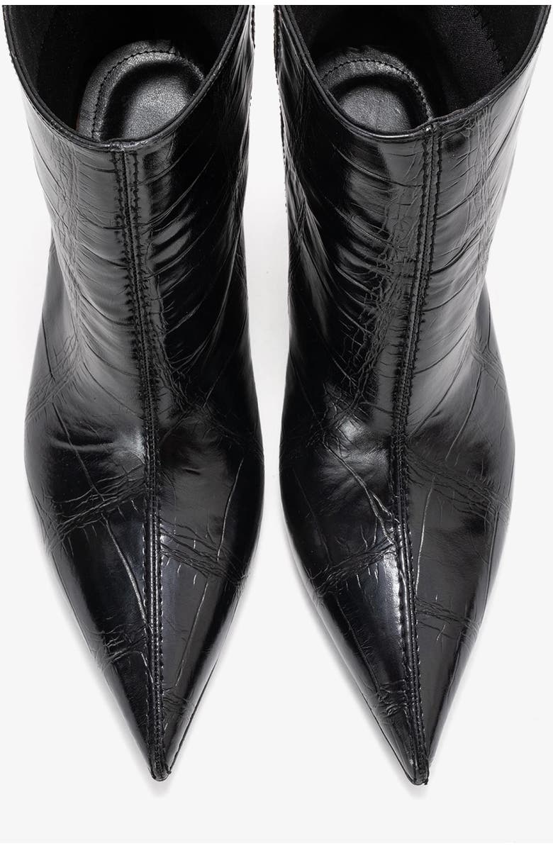 Prologue Shoes Brivelle Pointed Toe Boot, Alternate, color, Black Print Faux Leather
