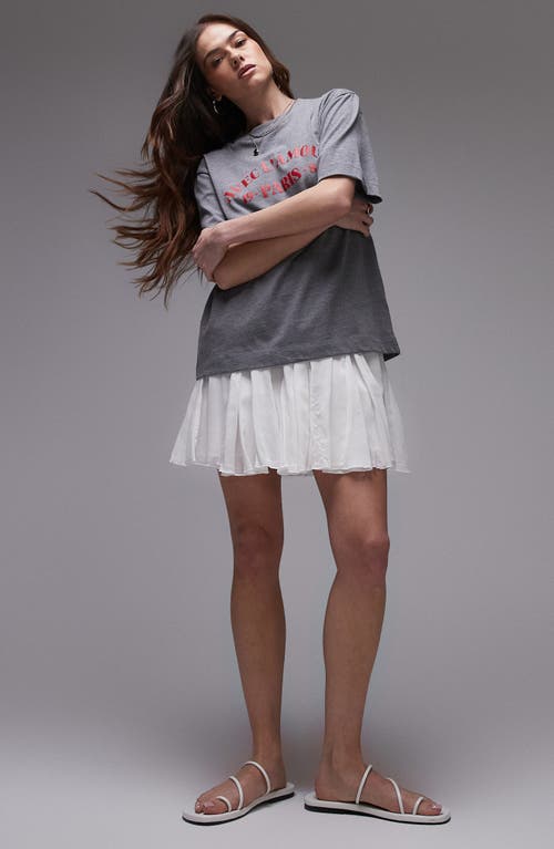 Topshop Flippy Cotton Miniskirt
