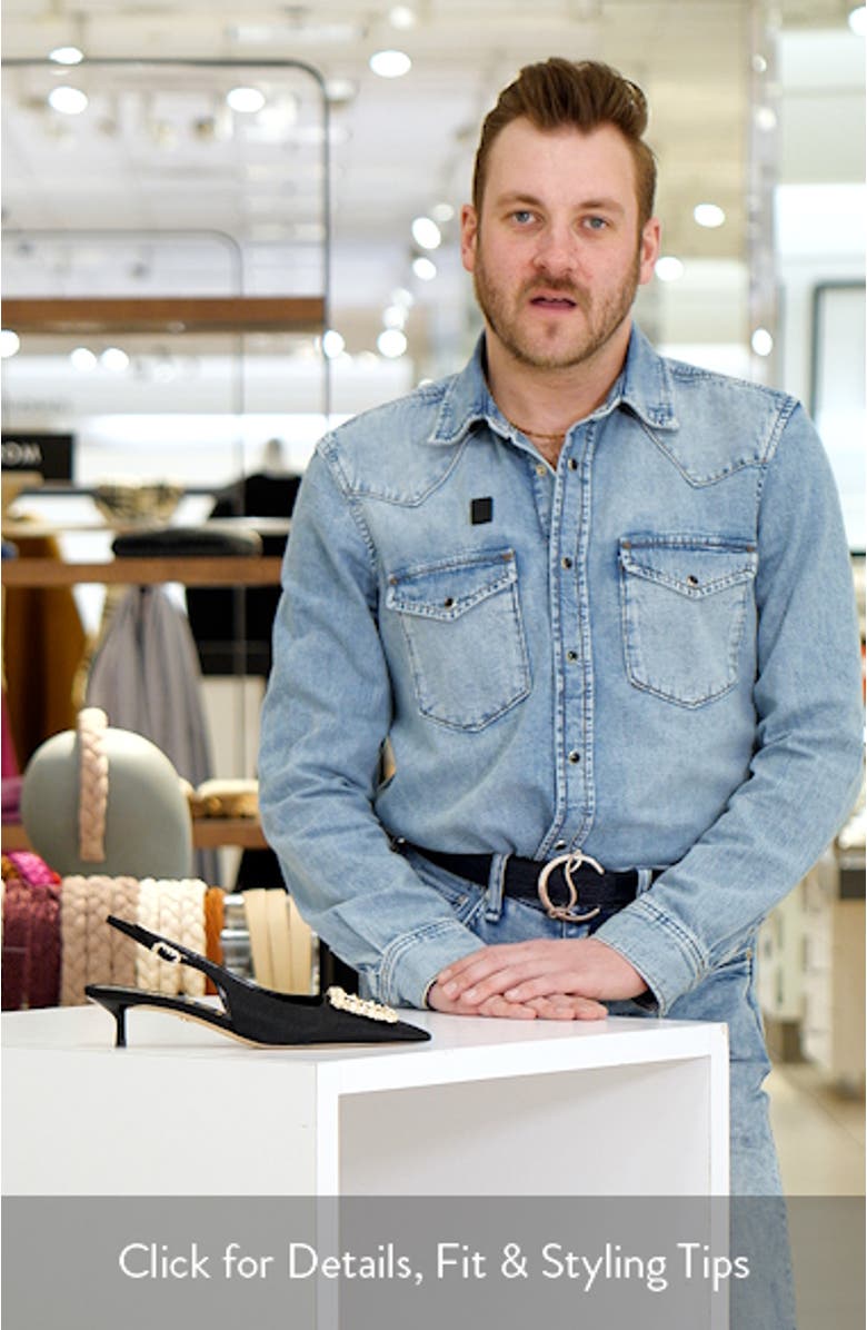 Kaitlyn Slingback Pointed Toe Kitten Heel Pump, sales video thumbnail