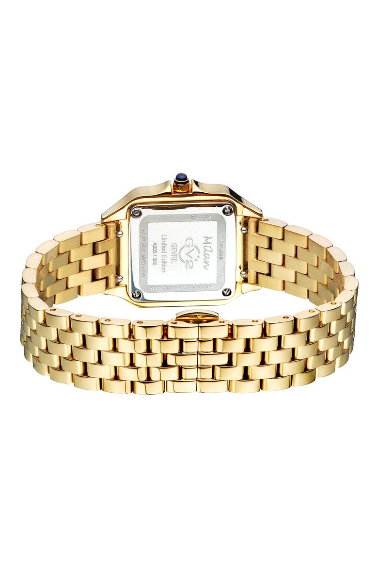 Women's Milan Diamond Dial Bracelet Watch, 27.5mm, Alternate, color, GOLD
