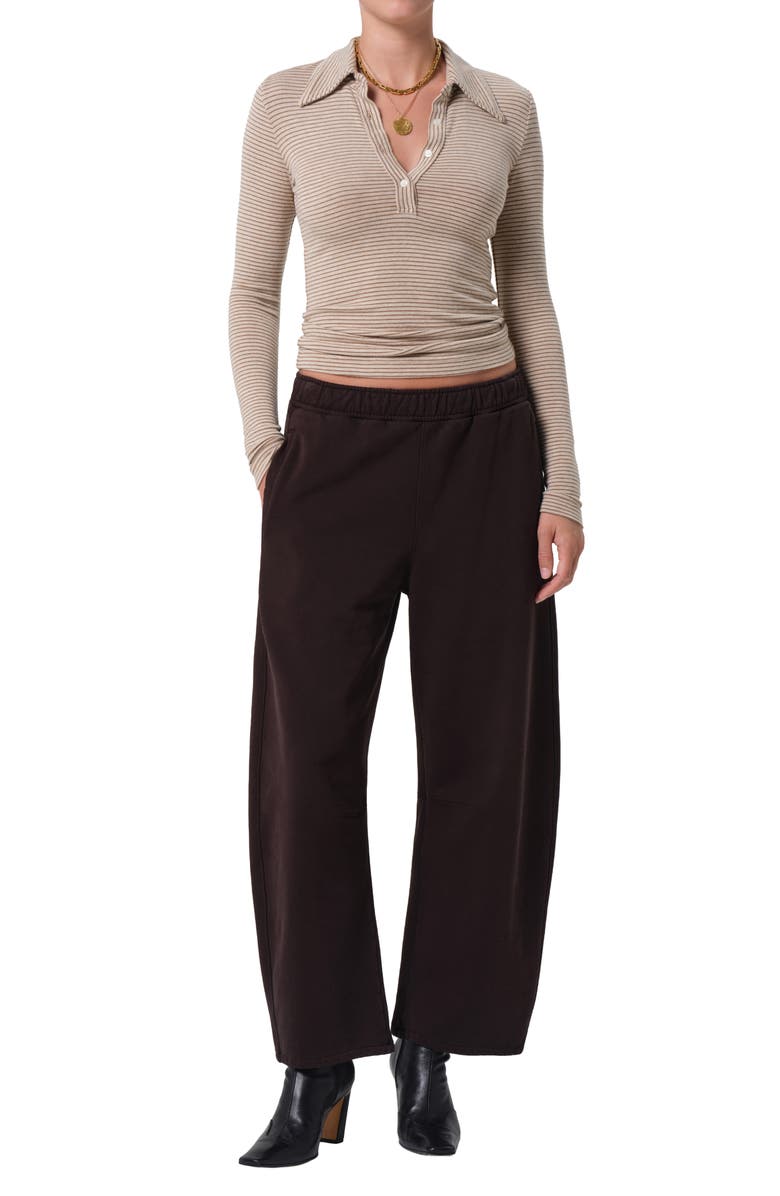 Citizens of Humanity Miro Cotton Fleece Sweatpants, Alternate, color, Chocolate