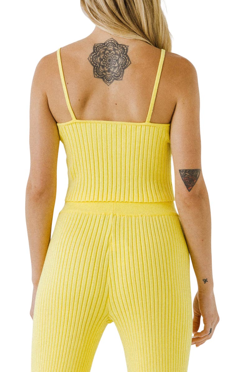 Endless Rose Rib Knit Crop Camisole, Alternate, color, Lime