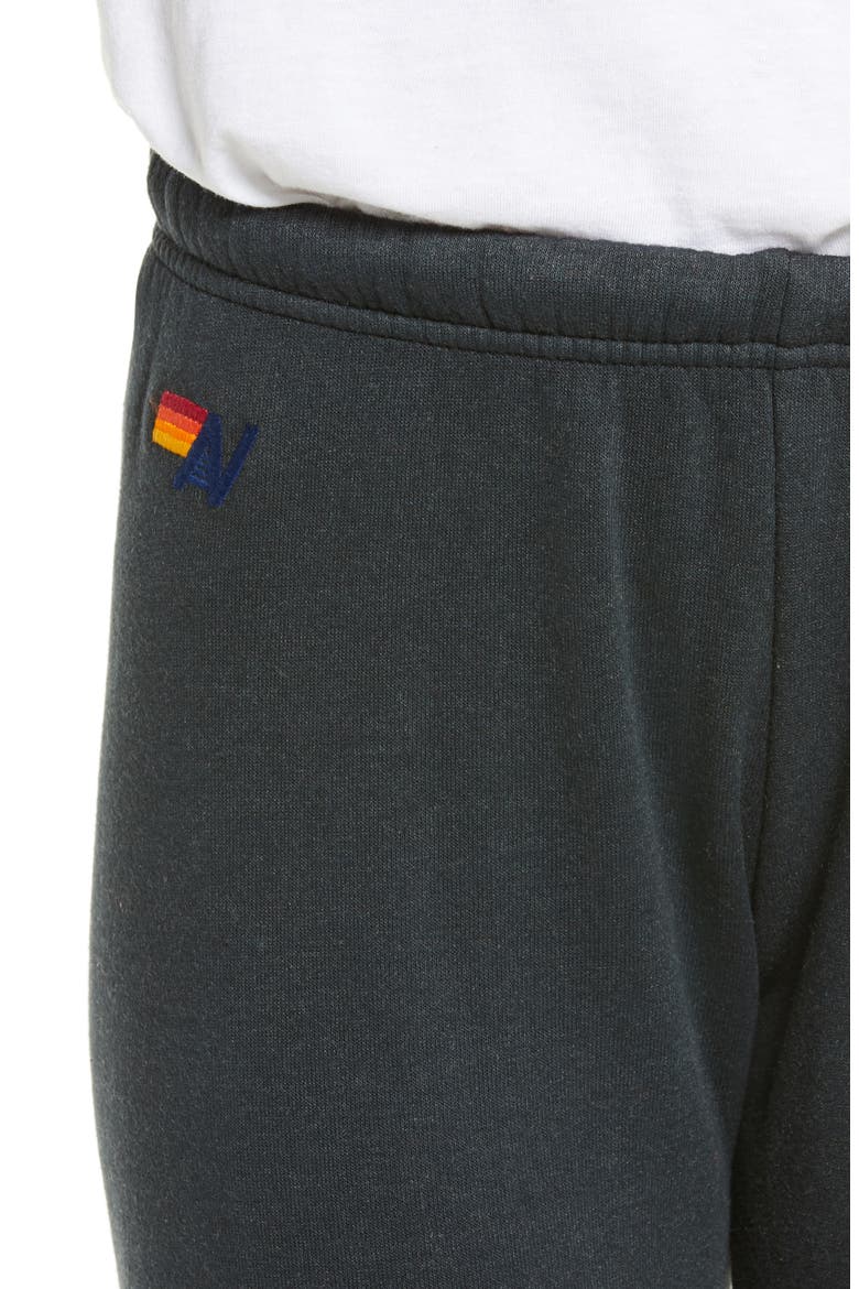 Chevron Stripe Joggers, Alternate, color, CHARCOAL/ NEON