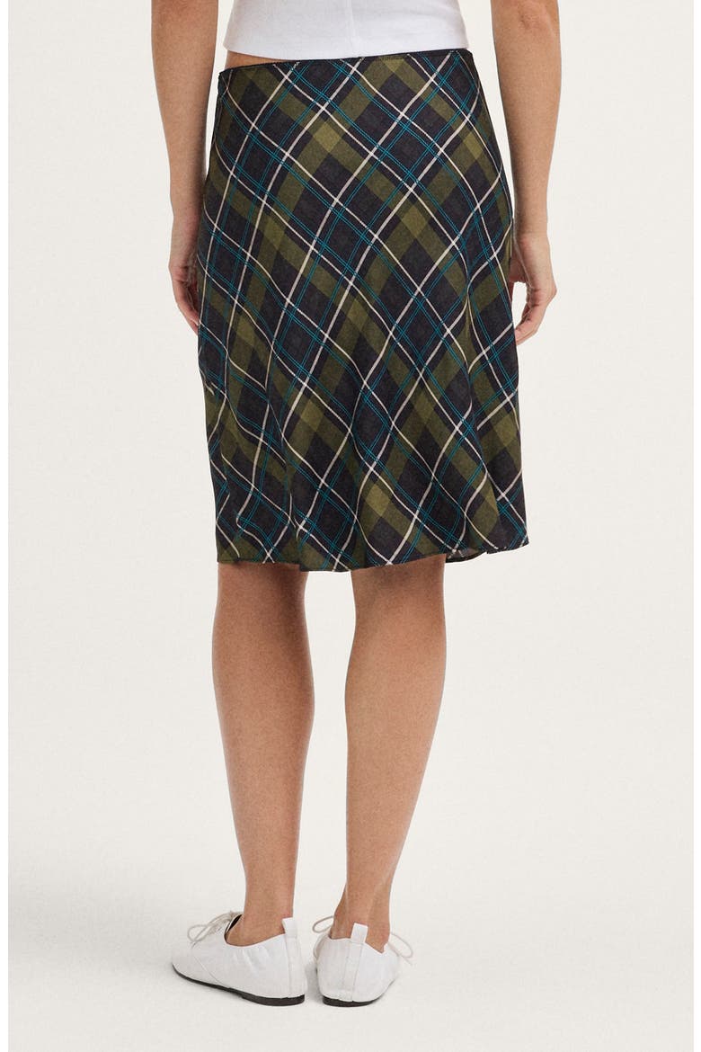 Picot Trim Slip Skirt, Alternate, color, OLIVE