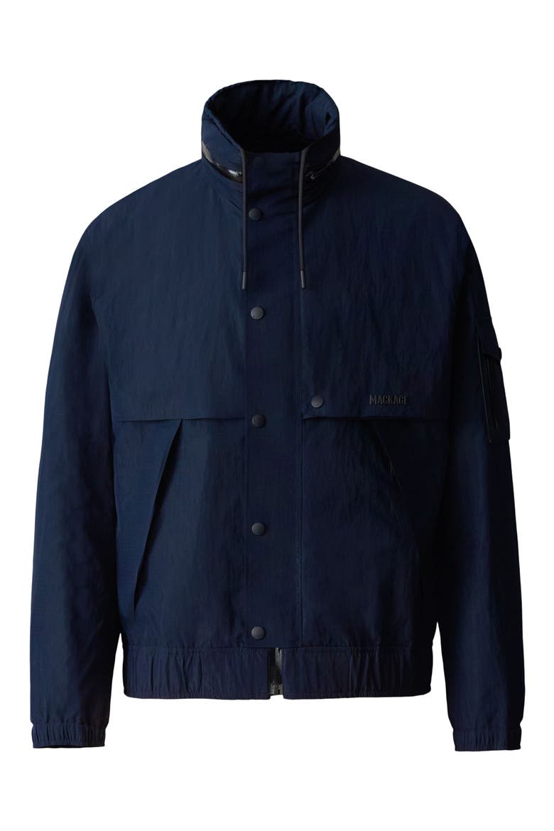 Garrett Hooded Rain acket, Alternate, color, NAVY