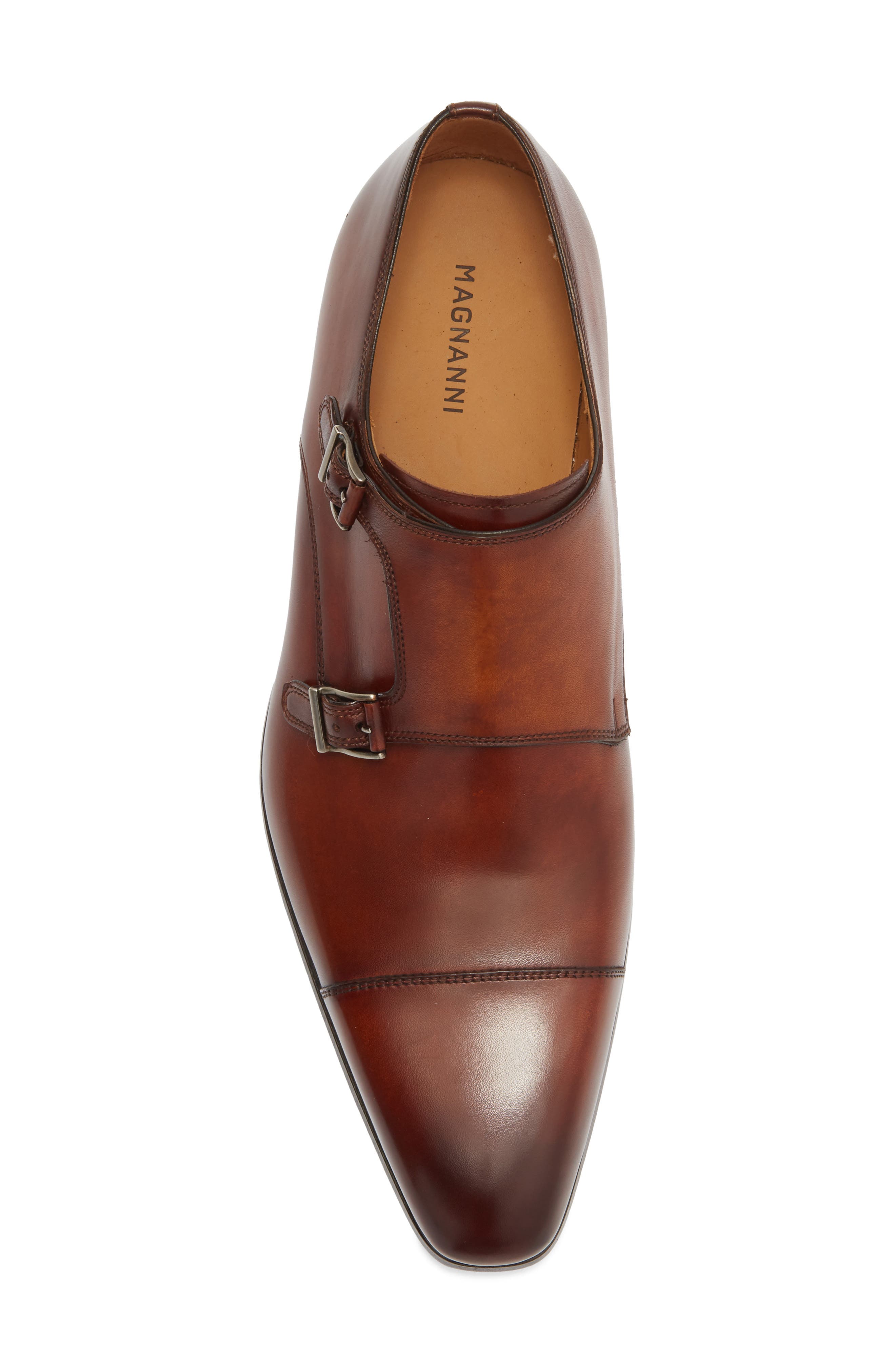 Monk Strap Shoe, Alternate, color, COGNAC