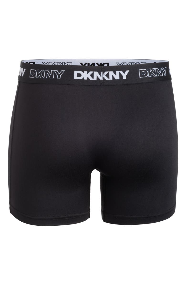 DKNY Pack of Four Boxer Briefs, Alternate, color, Black/Black/Black/Black
