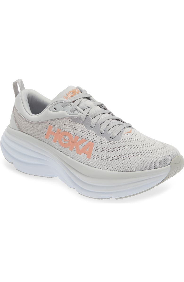 HOKA Bondi 8 Running Shoe, Main, color, Harbor Mist / Lunar Rock