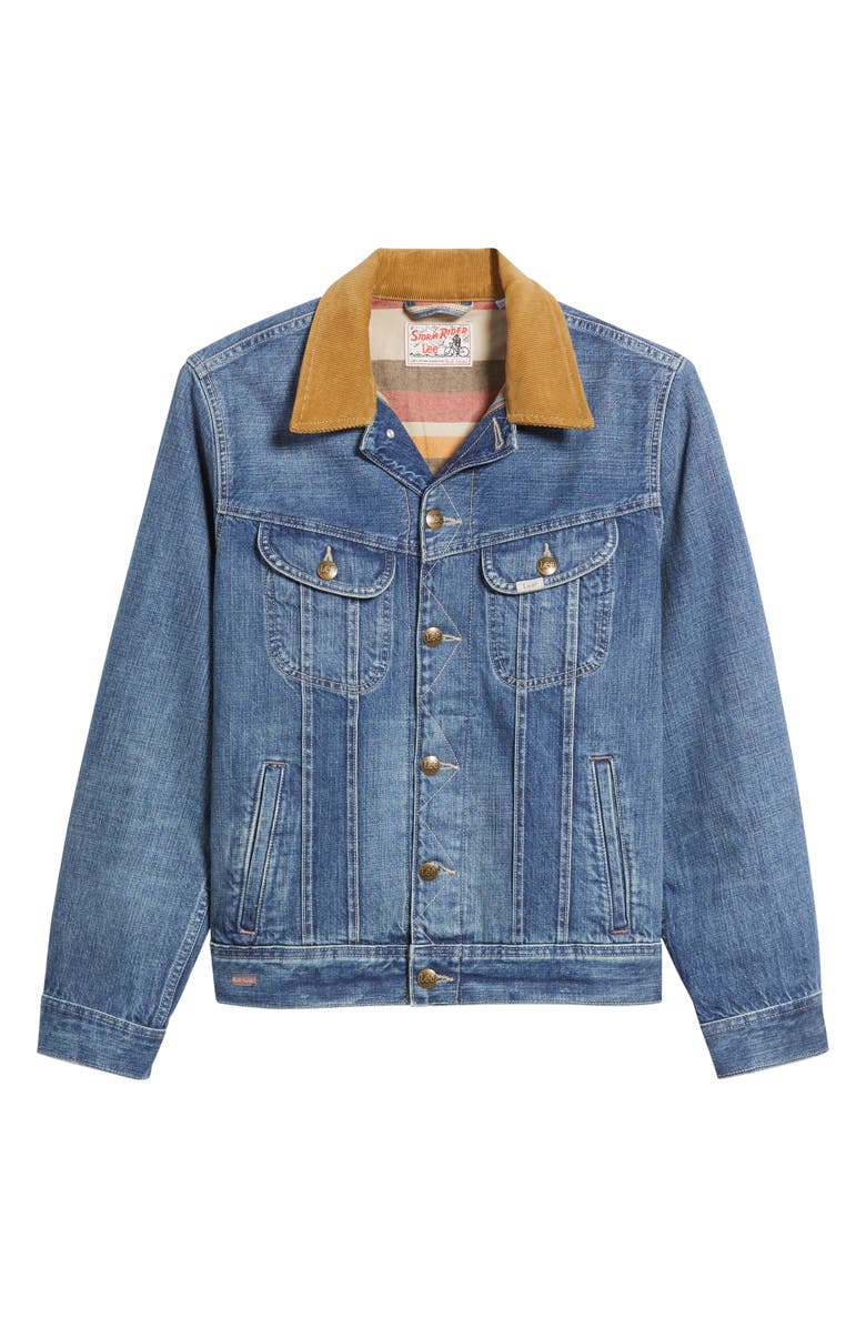 Paul Smith + Lee 101 Storm Rider Cotton Denim Jacket, Alternate, color,