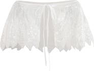 Tulleen Sequin Tie-Front Stole