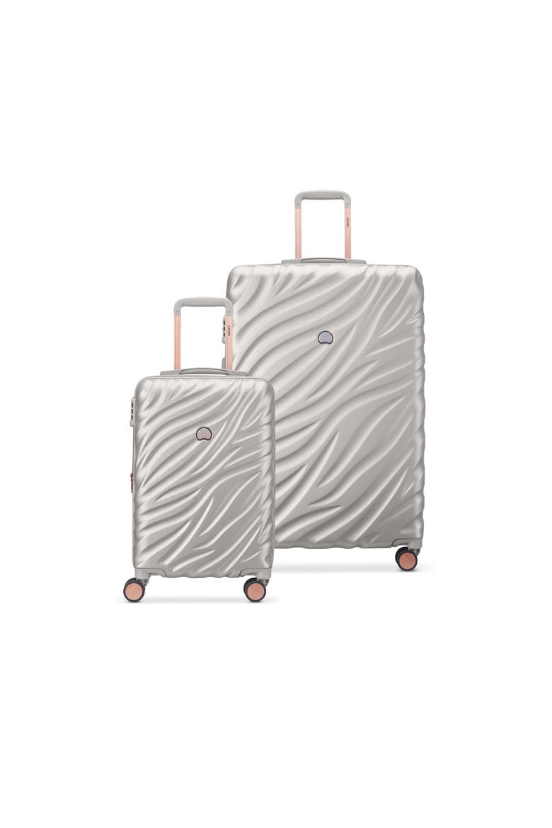 Alexis Hardside Expandable (21"/29") 2 Piece Spinner Luggage Set, Main, color, Platinum/Rose Gold