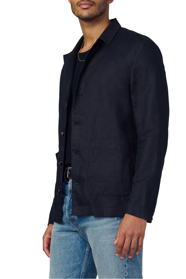 Hemingway Writer's Long Sleeve Camp Shirt, Alternate, color, BLACK