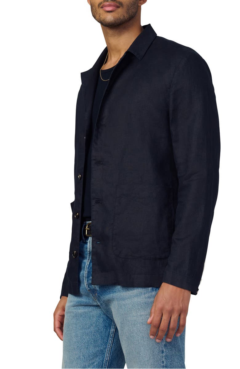 Joe's Hemingway Writer's Long Sleeve Camp Shirt, Alternate, color, Black