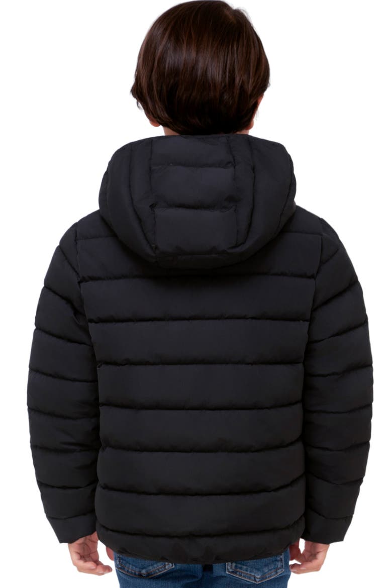 Kids' Hudson Lightweight Hooded Puffer Jacket, Alternate, color, Black