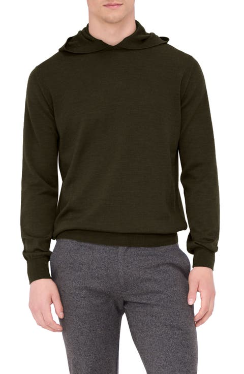 Merino Wool Hooded Sweater