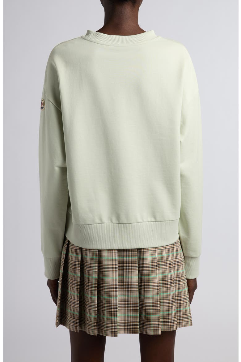 Logo Embroidered Cotton Fleece Sweatshirt, Alternate, color, GREEN