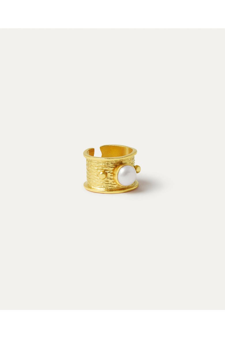 Della Pearl Band Ring, Main, color, Gold