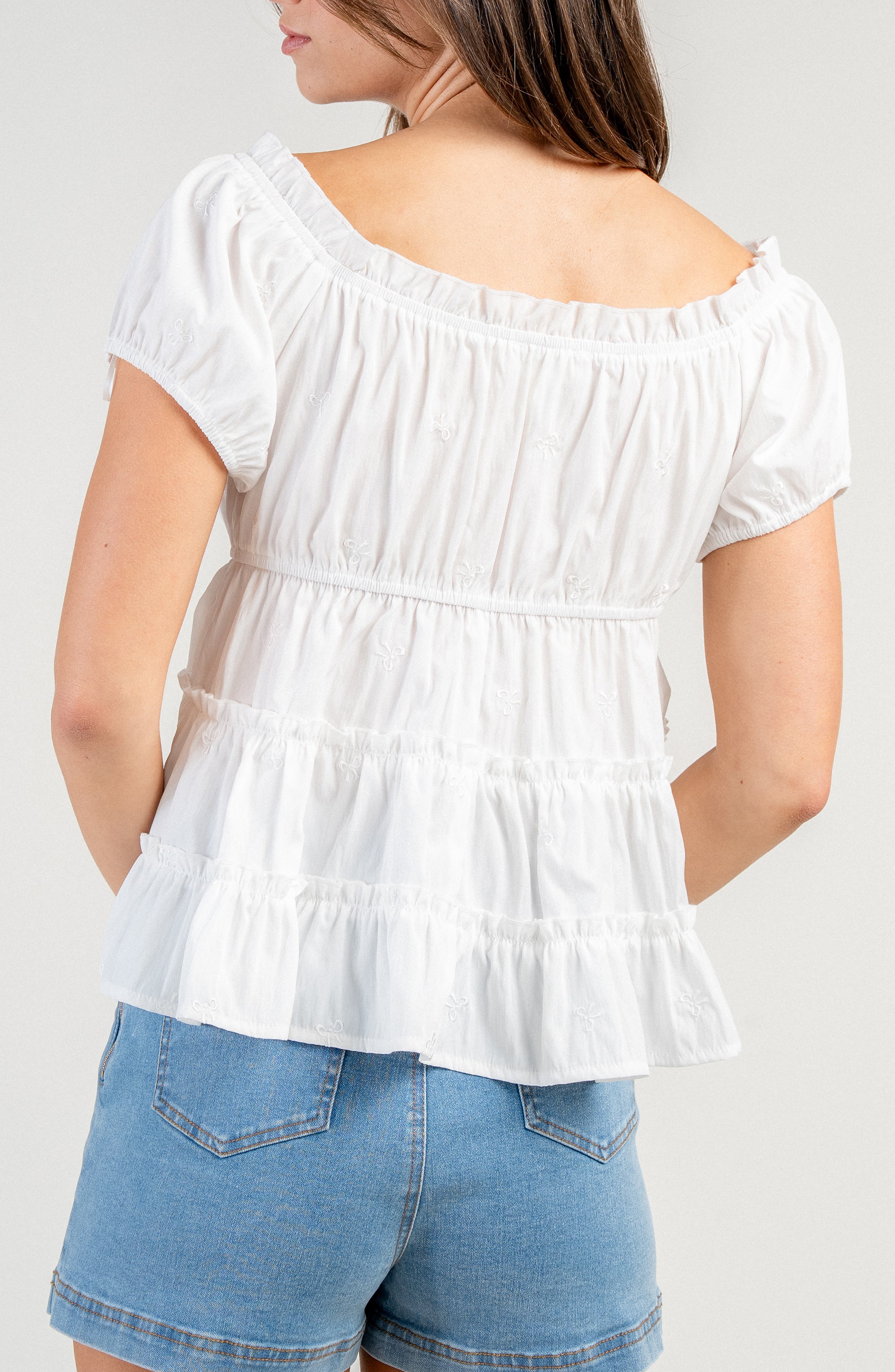 Tiered Poplin Babydoll Top - image 2