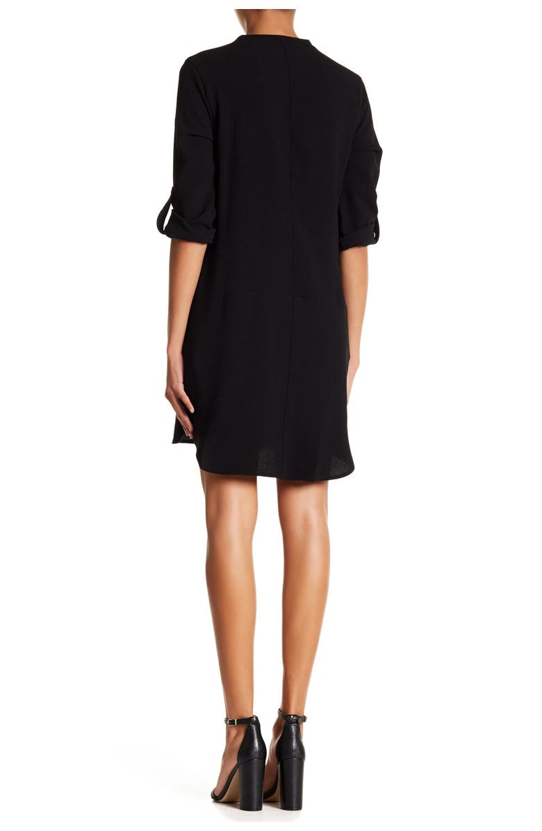 Lush Novak Split Neck Three-Quarter Sleeve Dress, Alternate, color,