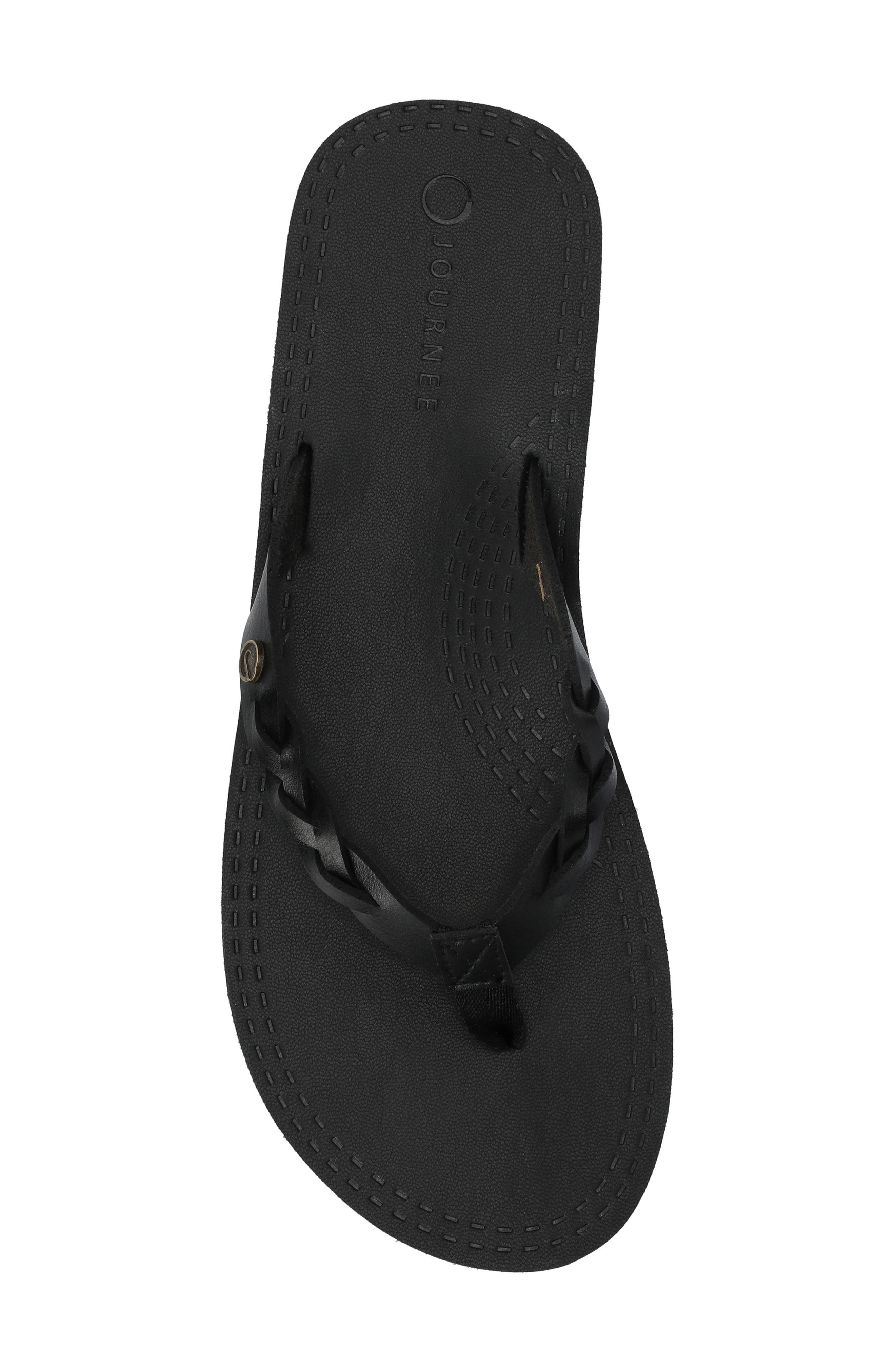 Journee Collection Tomi Braided Flip Flop, Alternate, color, 