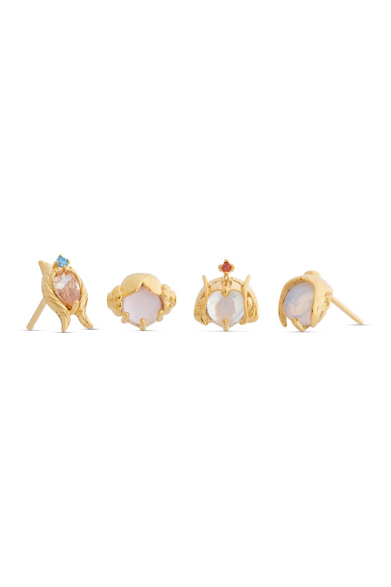 Women of Star Wars™ Set of 4 Mismatched Stud Earrings, Main, color, GOLD