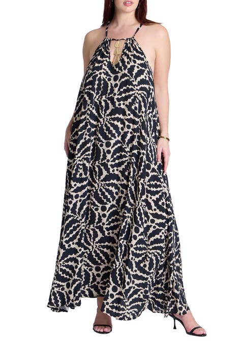 Hardware Detail Trapeze Maxi Dress (Plus)