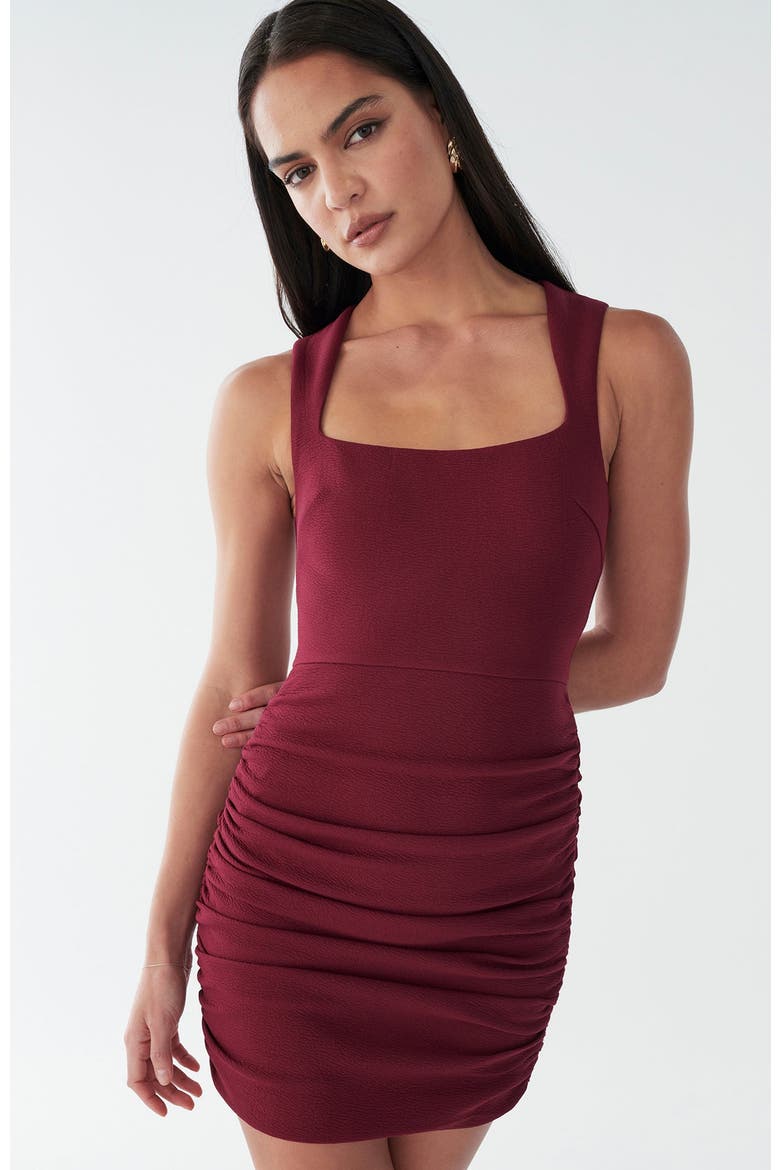 Riri Mini Dress, Alternate, color, Burgundy