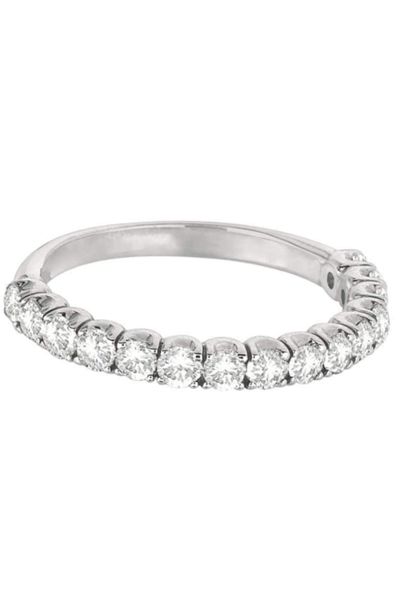 ALLUREZ Wedding Band Anniversary Ring in 14k, Alternate, color, White Gold