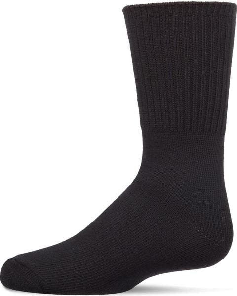 Kids Ribbed Moisture-Wicking Crew Socks (Big Kid)