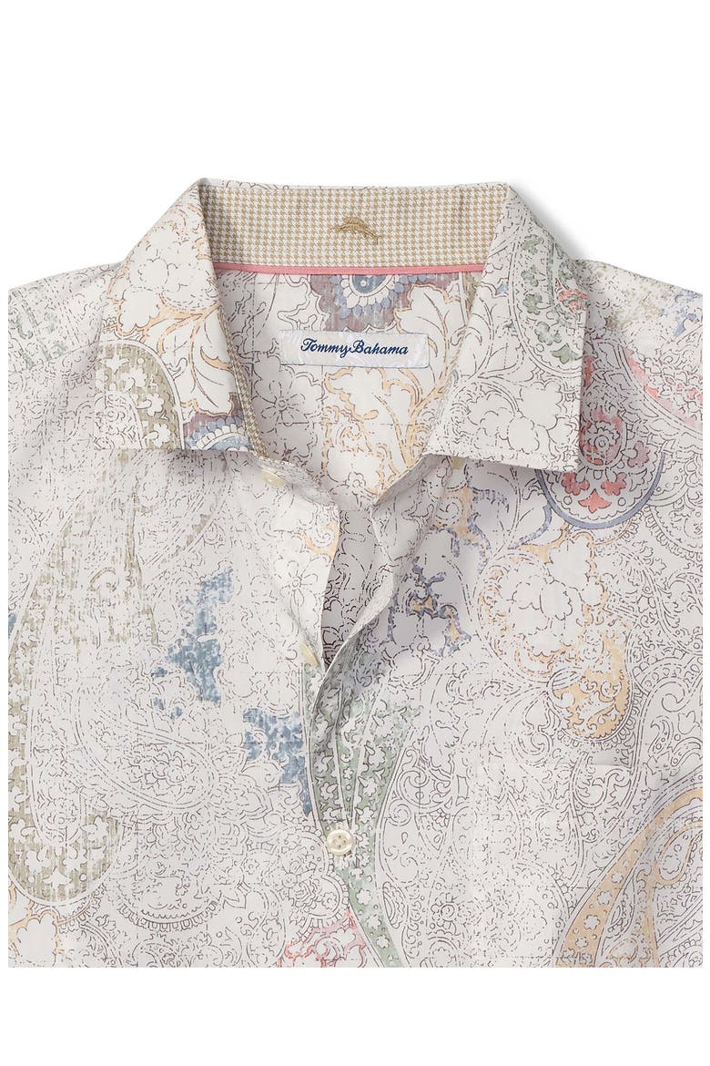 Saldana Paisley Cotton & Silk Button-Up Shirt, Alternate, color, CLOUD CREAM