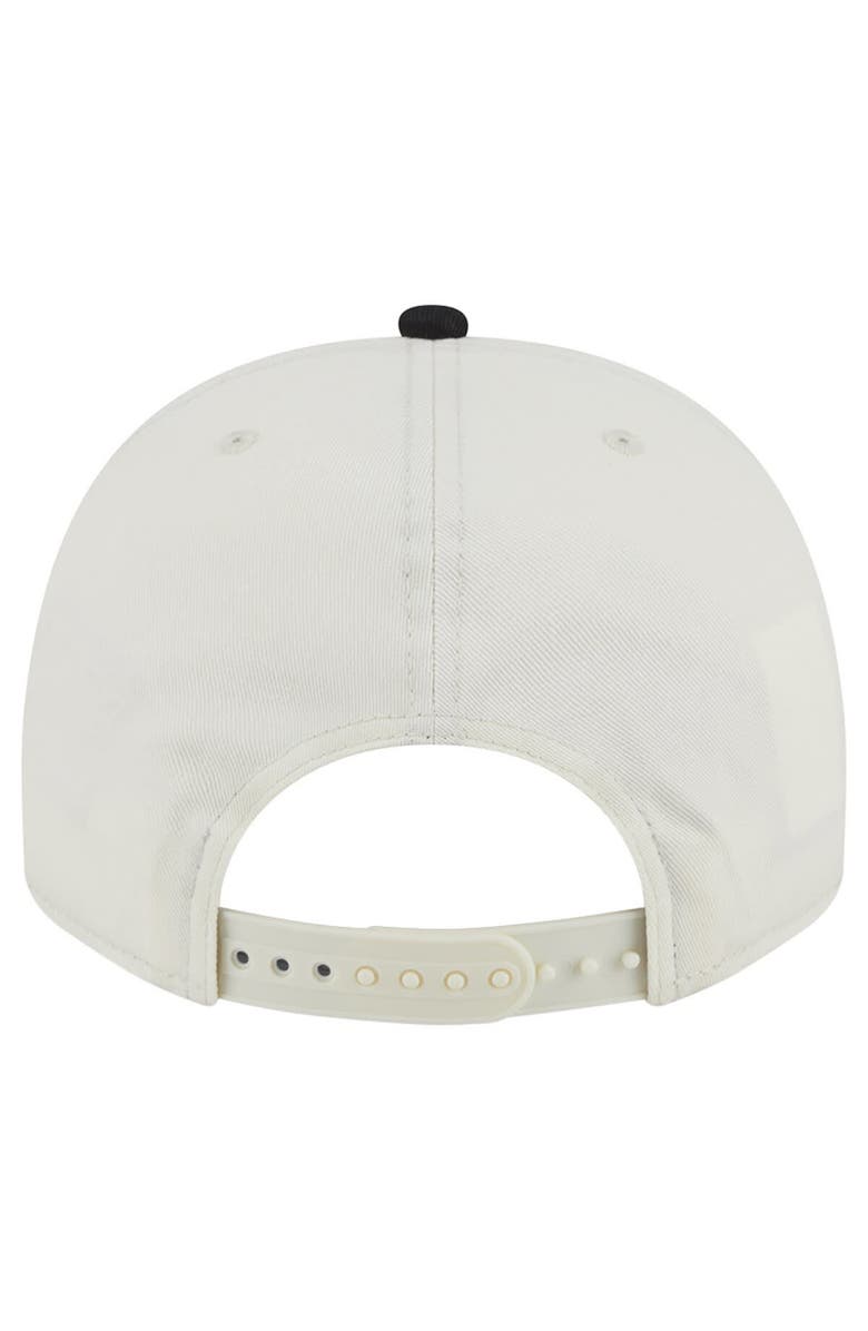 New Era Men's New Era Cream/Black Boston Bruins Chainstitch 9FIFTY A-Frame Snapback Hat, Alternate, color, Cream