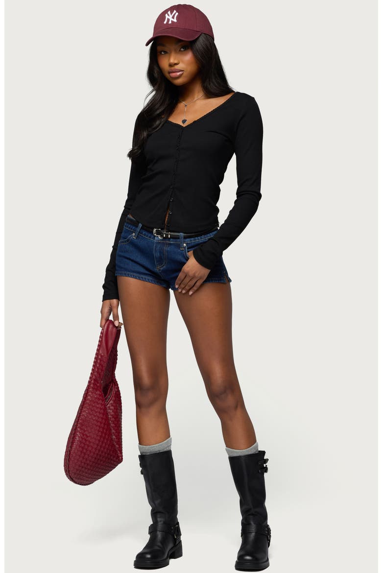 Tanya V-Neck Cardigan, Alternate, color, BLACK