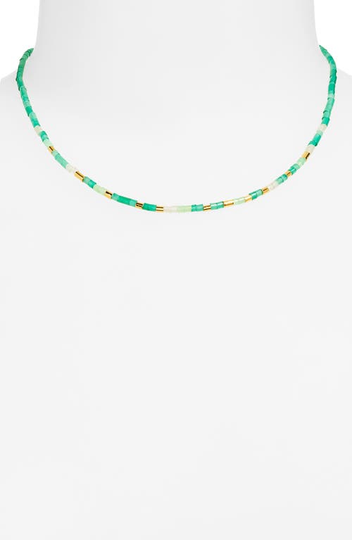 Monica Vinader Delphi Beaded Necklace In Green
