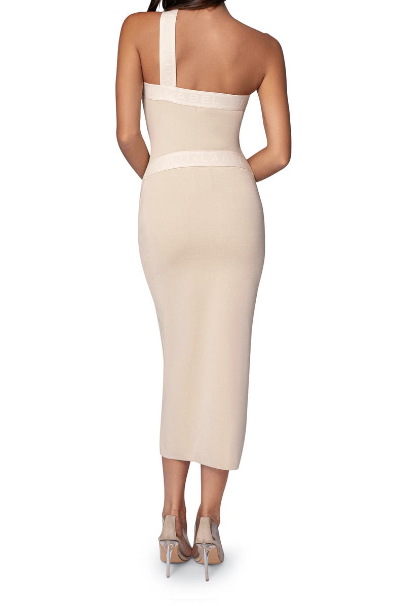 JLUXLABEL Ivone One-Shoulder Knit Maxi Dress, Alternate, color, Ivory