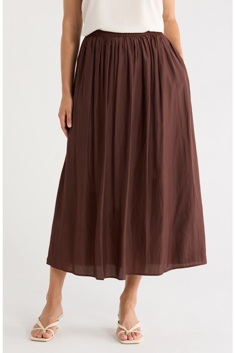 Everyday Pull-On Skirt, Main, color, COCOA BEAN