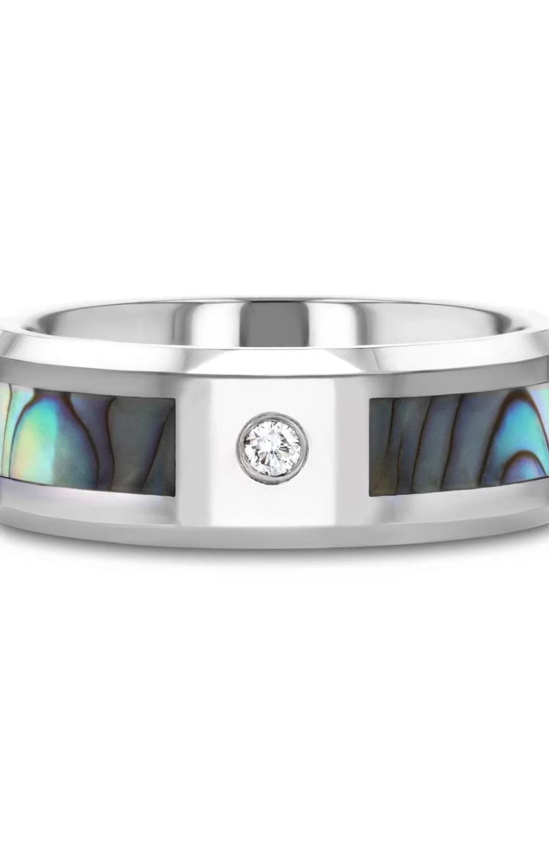 Larson Jewelers Honolulu Mother of Pearl White Diamond Ring, Alternate, color, Mother Of Pearl