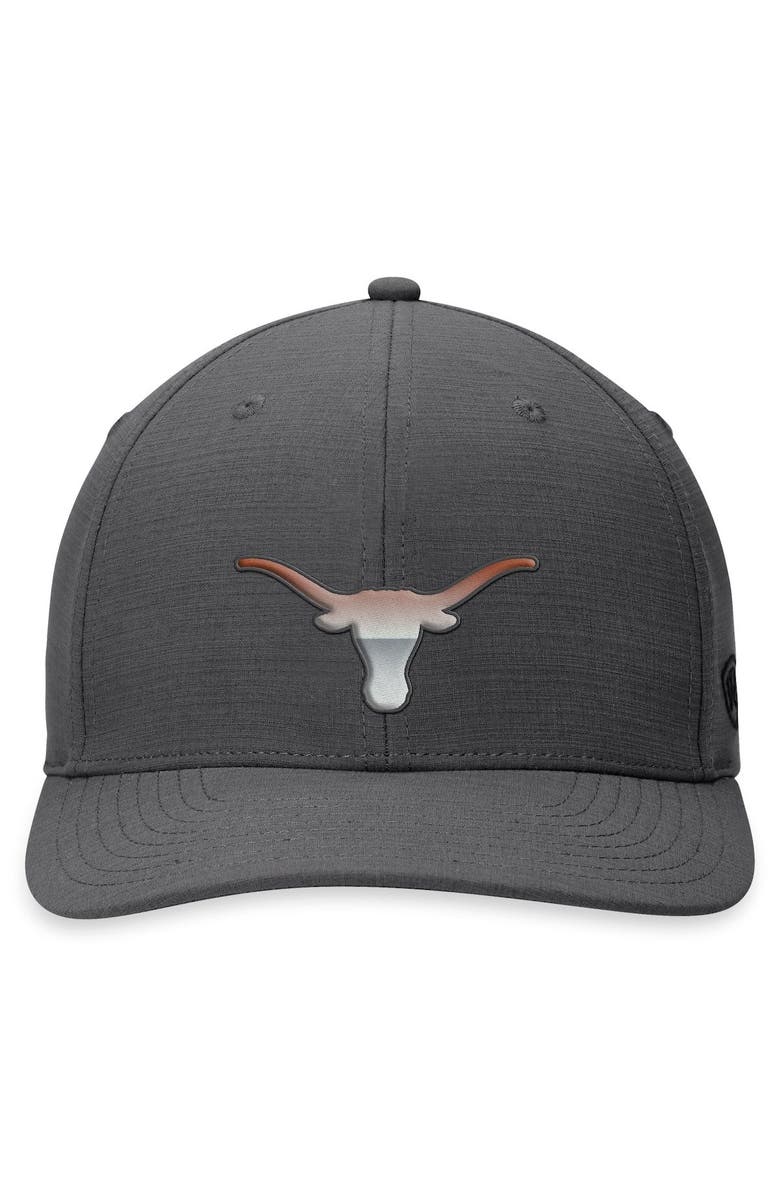 TOP OF THE WORLD Men's Top of the World Gray Texas Longhorns Iron Flex Hat, Alternate, color, 